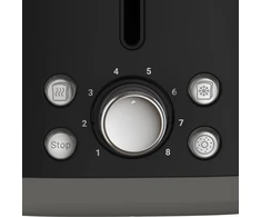 Skrudintuvas TEFAL Toaster | TT7208E0 Collection Retro | Power 850 W | Number of slots 2 | Housing material Nerūdijantis plienas | Juodas