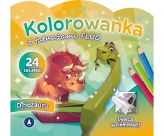 Skrzat Wydawnictwo Kolorow.su tattoo.FLUO Dinosaurs 77643