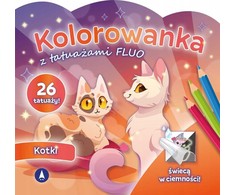 Skrzat Wydawnictwo Kolorow.su tattoo.FLUO Cats 77599