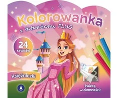 Skrzat Wydawnictwo Kolorow.su tattoo.FLUO Princesės 77650