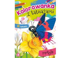 Skrzat Wydawnictwo PRINCAS. DAŽYMO knygelė su tatuiruotėmis – drugeliais