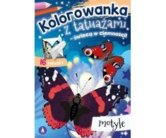 Skrzat Wydawnictwo Kolorow.su tatuiruotė. Švyti tamsoje! Drugeliai 76097