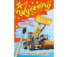 Skrzat Wydawnictwo Vandens tapybos knyga A4 Sukurkite statybines mašinas. Akvarelės paveikslai SKRZAT 159437