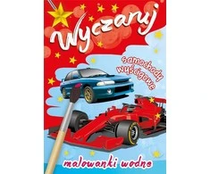 Skrzat Wydawnictwo Vandens tapybos knyga A4 Sužavėkite lenktyninius automobilius. Akvarelės SKRZAT 157877