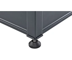 Beliani Skrzynia ogrodowa CAMPALTO Metal 113 cm 50 cm Tamsiai pilka