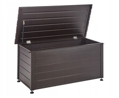 Beliani CAMPALTO sodo dėžė, metalinė, 123 cm, 60 cm, tamsiai ruda