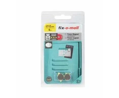 Magnetai – lipnieji diskai Fix-O-Moll, 12 mm, 6 vnt.