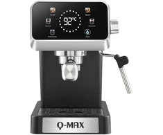 Slėginis kavos aparatas QMax Q-Max Kavos aparatas su wyświetlaczem 20 Bar Espresso juoda