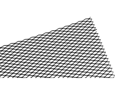 SLIDE Siatka ALU Diamond Juodas 100*33cm 12*6mm