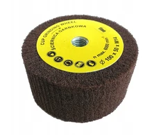 Šlifavimo galvutė cilindrinė gaubto formos 100x50mm su M14 sriegiu iš neaustinės medžiagos (GLOB-SG-10050M14-FINE)