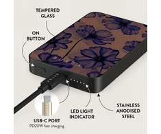 BURGA elvet Night Gunmetal Magnetic Power Bank 5000