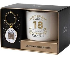 Slowmoose Dovanų rinkinys na 18 urodziny balta ir-auksinė