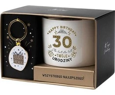Slowmoose Dovanų rinkinys na 30 urodziny balta ir-auksinė