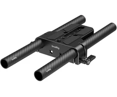 SmallRig SmallRig 5609, Mounting plate, Juodas, Carbon fibre, Silicone, 1/4, 3/8'', Carbon Fiber Rod (15mm) x 2 Bottom Mount Plate x 1 1/4''-20 Screw x 3 3/8''-16 Screw x 1 Allen..., 106 mm
