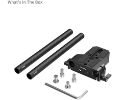 SmallRig SmallRig 5609, Mounting plate, Juodas, Carbon fibre, Silicone, 1/4, 3/8'', Carbon Fiber Rod (15mm) x 2 Bottom Mount Plate x 1 1/4''-20 Screw x 3 3/8''-16 Screw x 1 Allen..., 106 mm