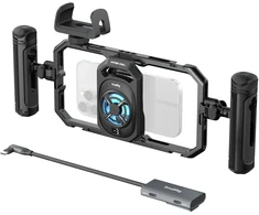 „SmallRig 5276“ universalus terminis dviejų rankinių vaizdo kamerų rinkinys mobiliesiems telefonams