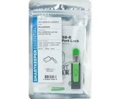 Šakotuvas Smart Keeper Smartkeeper SmartKeeper Mini "Micro USB-B Port" Blocker grün 4 Stk.+Key