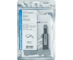 Šakotuvas Priedas - SmartKeeper SD04PKGY 4 SD Kortelių Blokatoriai su 1 Užrakto Raktu Pilkas