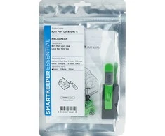 Tinklo Saugumas - SmartKeeper MNL04PKGN 4x RJ11 Prievadų Blokatoriai su Užrakto Raktu Žalia