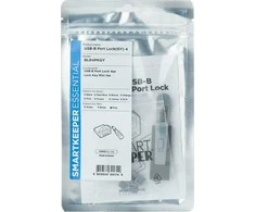 Šakotuvas USB Prievado Blokatorius - SmartKeeper BL04PKGY 4 x USB B-Prievado Blokatoriai su Užrakto Rakteliu Pilkas