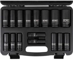 Smart Ilgų smūginių galvučių rinkinys 1/2" 10-32 mm [16 vnt.]
