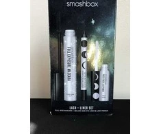 Smashbox Rinkinys: Photo Finish, Blakstienų gruntas, 4 ml + Visada įjungtas, Gelinis pieštukas akių pieštukas, Paruoštas, 1,2 g + Visiškai ekspozicija, Atsparus vandeniui, Apimtį suteikiantis, Blakstienų tušas, juodas, 9,56 ml Moterims (Ekspozicinė prekė)