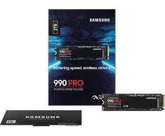 Kietasis diskas Samsung 990 PRO 2000 GB, SSD form factor M.2 2280, SSD sąsaja PCIe Gen4x4, Rašymo greitis 6900 MB/s, Skaitymo greitis 7450 MB/s