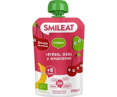 Vaisių putėsiai tūbelėje vaikams Vyšnių Acai Amaranth Organic 6m+ 100G Smileat