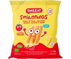 Traškus Smileat Smilondas Ekologiškas pomidorų sūrio užkandis vaikams po 15M 25G