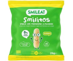 Kukurūzų traškučiai be cukraus obuolių bananai 8 mėn. 25g BIO Healthy Smileat