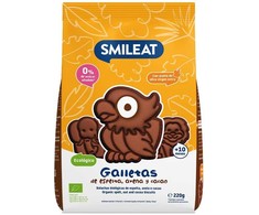 Speltos sausainiai be cukraus kakavos obuoliai 10 mėnesių 220g Smileat BIO Mini