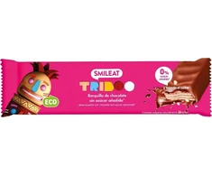 Šokoladinis kakavinis vaflių batonėlis be cukraus 40 g Smileat Triboo BIO Eco