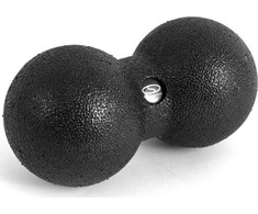 Dvigubas masažinis kamuoliukas SMJ, 8cm, juodas