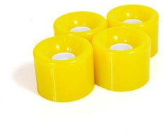 Plastikiniai SMJ ratukai riedlentėms 60x45mm /4vnt./ geltoni
