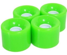 Plastikiniai SMJ ratukai riedlentėms 60x45mm /4vnt./ žali