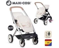 Smoby Vežimėlis lėlėms dvynukams Maxi Cosi 42 cm smėlio spalvos
