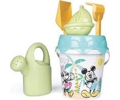 Smoby Green Miki Minnie kibirėlis su smėlio žaislais ir laistytuvu iš bioplastiko