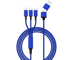 Smrter smrter Hydra TRIO Ladekabel USB kabelis, tipas USB-C, OTG, 120cm, mėlyna mažmeninė prekyba