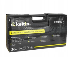 Smūginis veržliaraktis KELTIN Smūginių galvučių rinkinys 26 vnt. 3/4''/1'' 6-kampis 17-65mm (1)