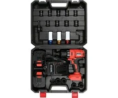 YATO Smūginis veržliasukis 18V LI-ION 1/2" 2x3,0Ah /Rinkinys 21elementów