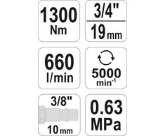 Pneumatinis smūginis veržliasūkis Yato YT-09564; 3/4''