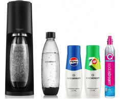 Gazuotų gėrimų gaminimo aparato SodaStream Terra rinkinys, juodas