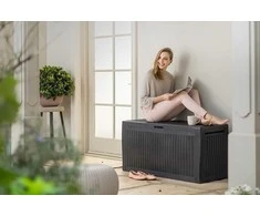 Curver Keter sodo dėžė Comfy, plastikinė, grafito spalvos, 270 l talpa, K229525