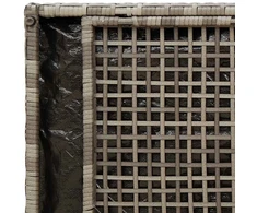 sodo suoliukas su daiktadėže ir pagalvėle, pilkas, 100 cm, polirotangas