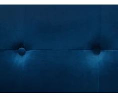 Beliani Trivietė sofa AVALDSENES velvetinė, tamsiai mėlyna