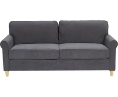 Beliani Trivietė sofa RONNEBY veliūrinė tamsiai pilka