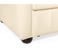 Sofa Beliani 4 vietų svetainės baldų komplektas CHESTERFIELD, natūrali oda, šviesiai smėlio spalvos