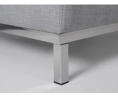 Beliani Kampinė sofa 4 asmenims OSLO šviesiai pilka, dešininė