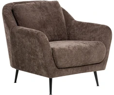 Sofa Beliani Trijų vietų svetainės baldų komplektas EIBY, šenilio audinys, tamsiai rudas