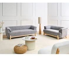 Sofa Beliani 5 vietų minkštų baldų komplektas ALNOR tamsiai pilkas
